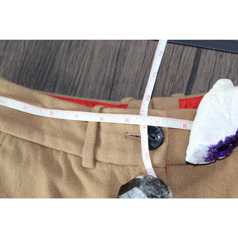 Rag & Bone stretch wool blend trousers pants camel cropped straight leg 2 crop - Picture 5 of 9